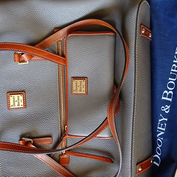 Dooney & Bourke Gray and Brown Women's Bag Set - Picture 5 of 16